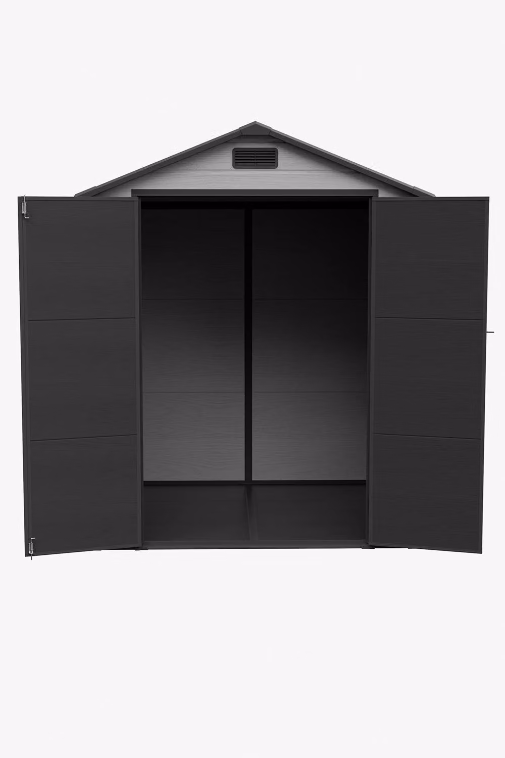 Living and Home Grey Plastic Outdoor Garden Storage Shed with Floor and Window, W/D/H: 182.88 x 182.0 x 219.0 cm – 7