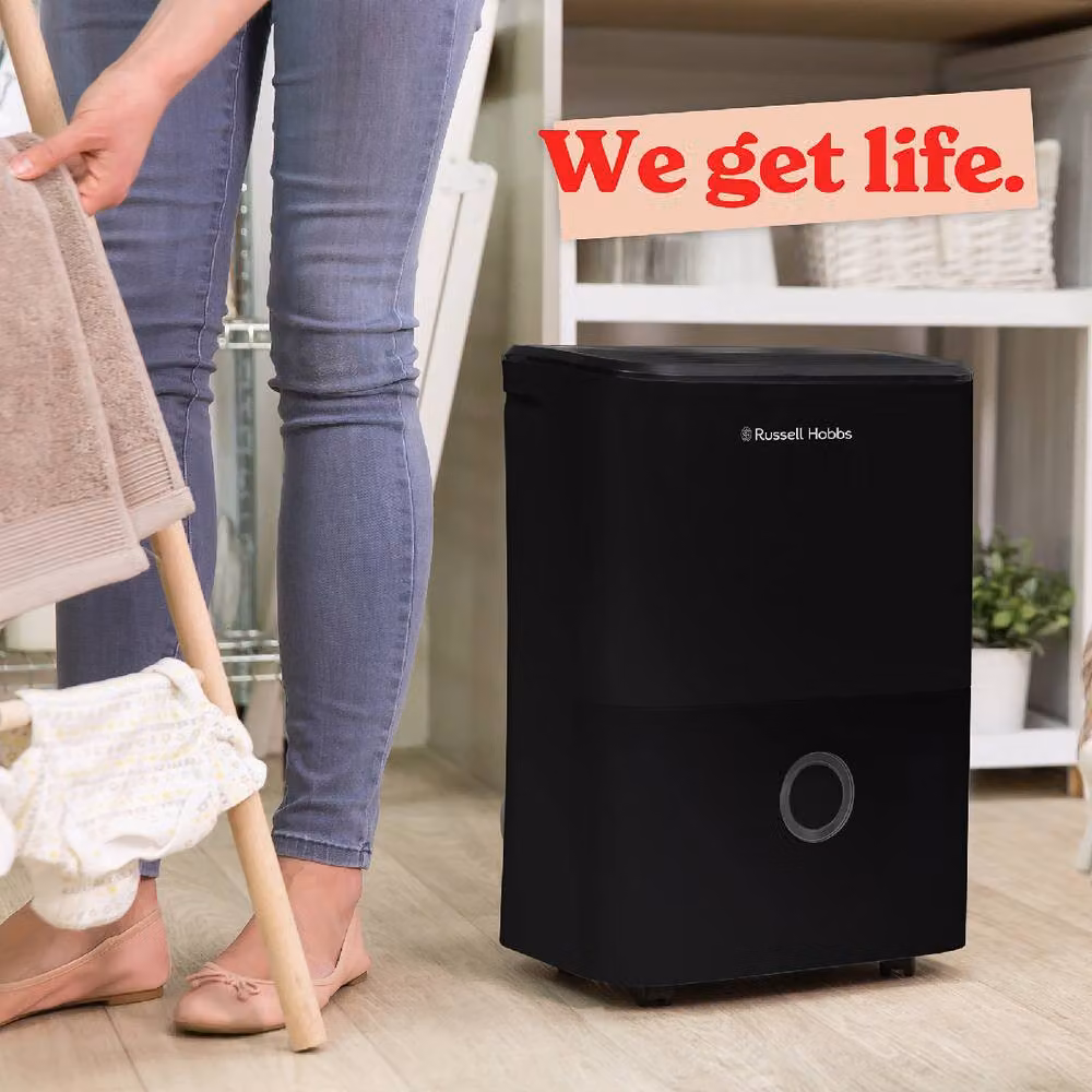 Russell Hobbs RHDH2002 Dehumidifier in Black, 20L/Day Capacity for Damp, Mould and Clothes Drying in Rooms up to 50m2 – 8