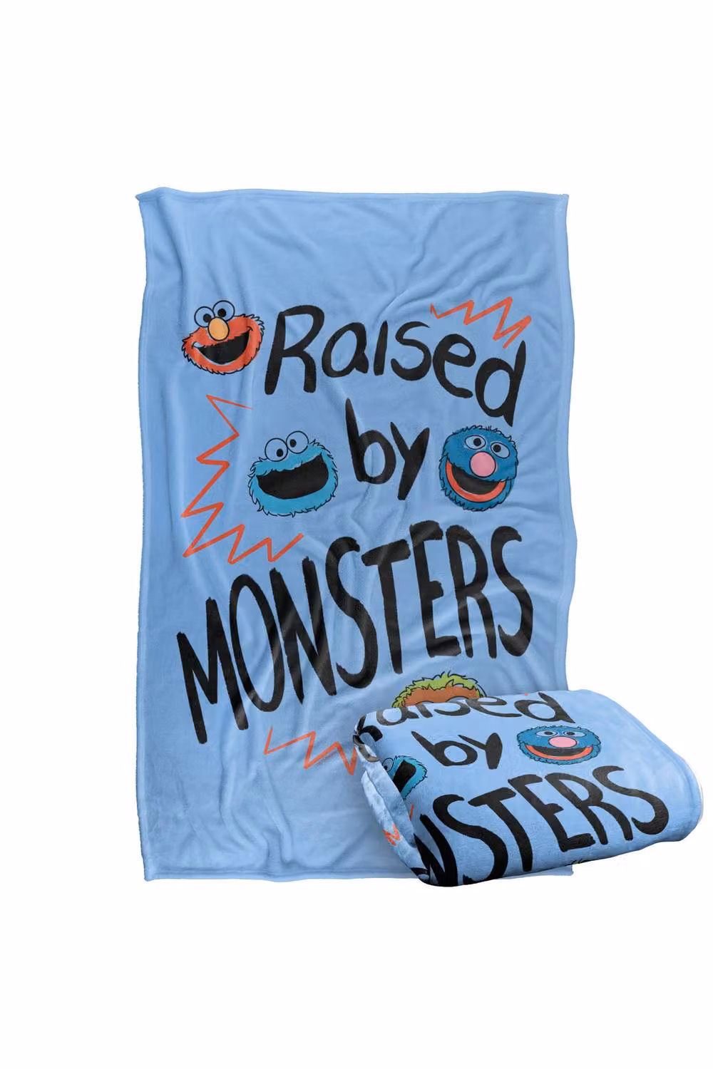 Sesame Street Raised By Monsters Super Soft Silky Touch Fluffy Throw Blanket, Extra Large, Multicolour – 2