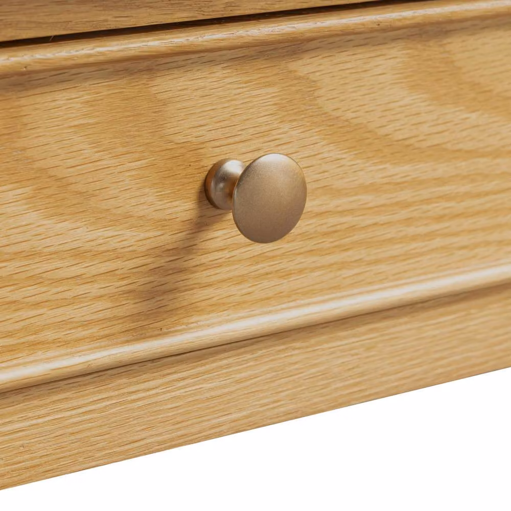 FurnitureboxUK Belle 2 Drawer Solid Oak Wood Console Table in Brown – 3