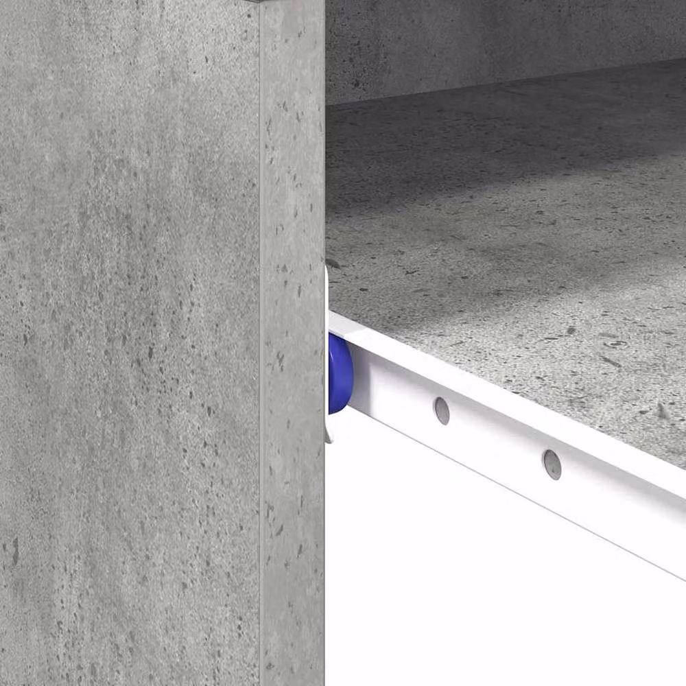 Berkfield Home Modern Computer Desk in Concrete Grey MDF – 4