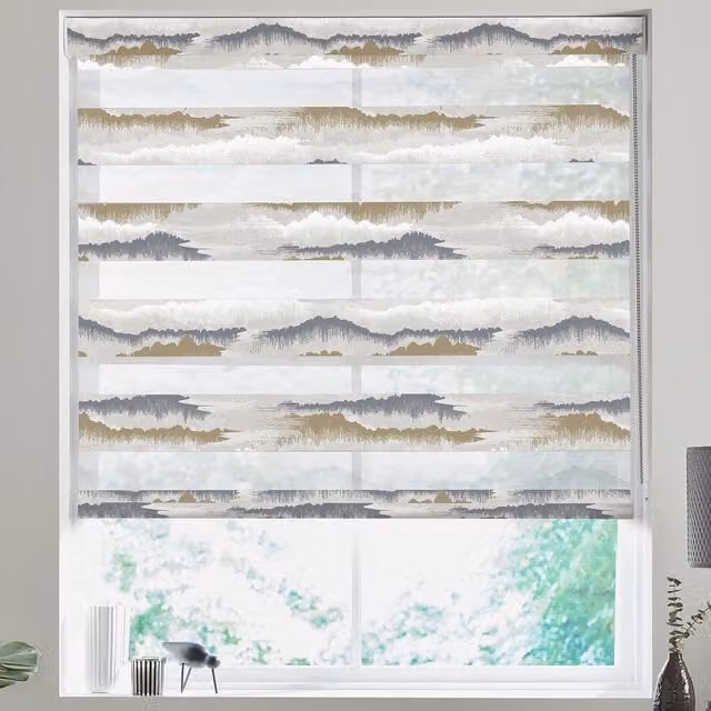 Terry's Landscape Nature Day and Night Blind in Beige and Multicolour