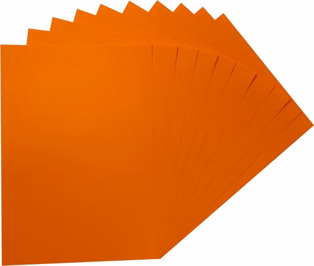 Janrax Pack of 100 Orange Coloured Paper Sheets, 75gsm