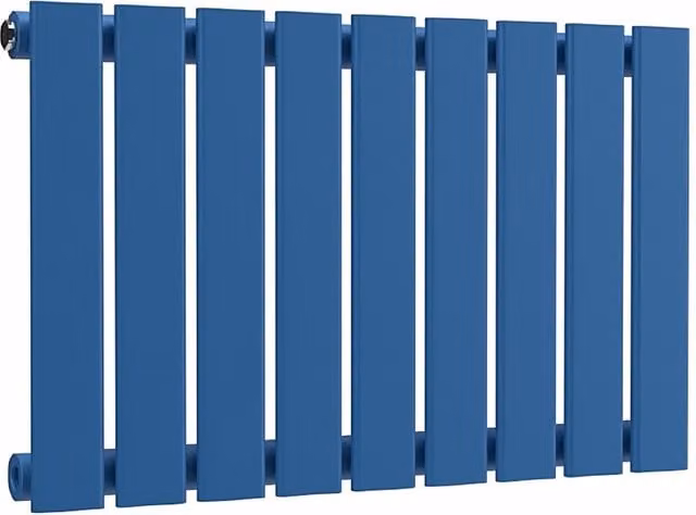 Lux Heat Single Flat Horizontal Steel Radiator in Galaxy Blue, W: 630 mm, H: 400 mm