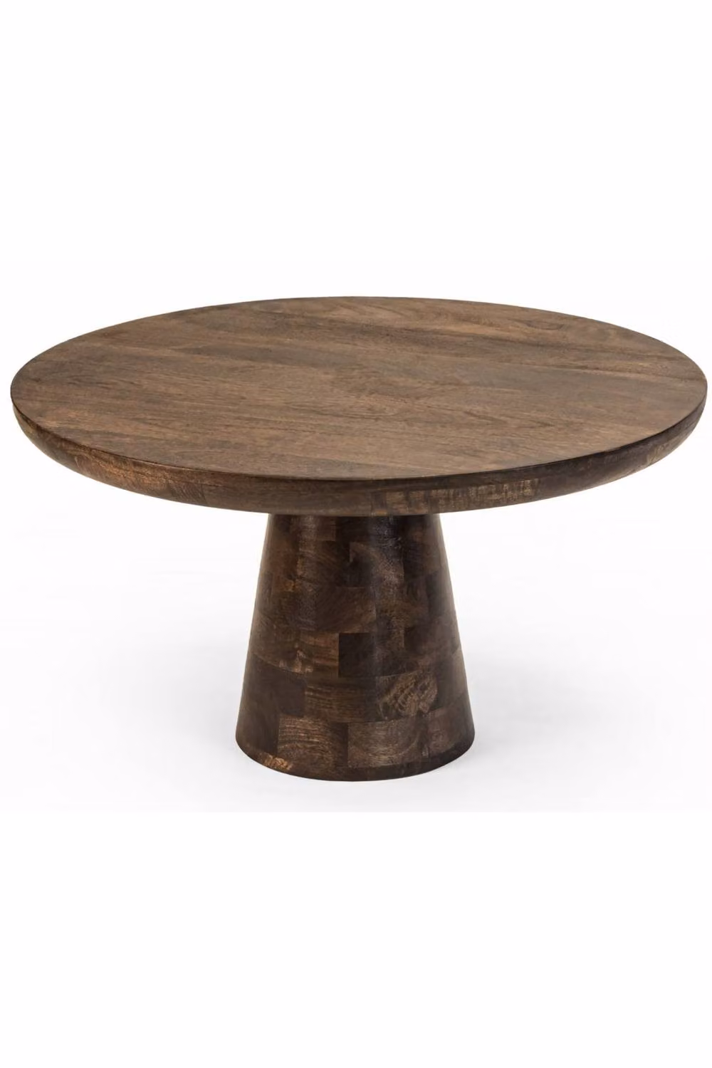 IH Design Bathwick Round Mango Wood Coffee Table in Brown, Diameter: 80 cm, Height: 45 cm – 2