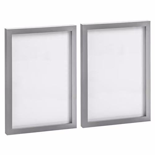 Nicola Spring Modern Rectangular Photo Frame, Grey, Pack of 2