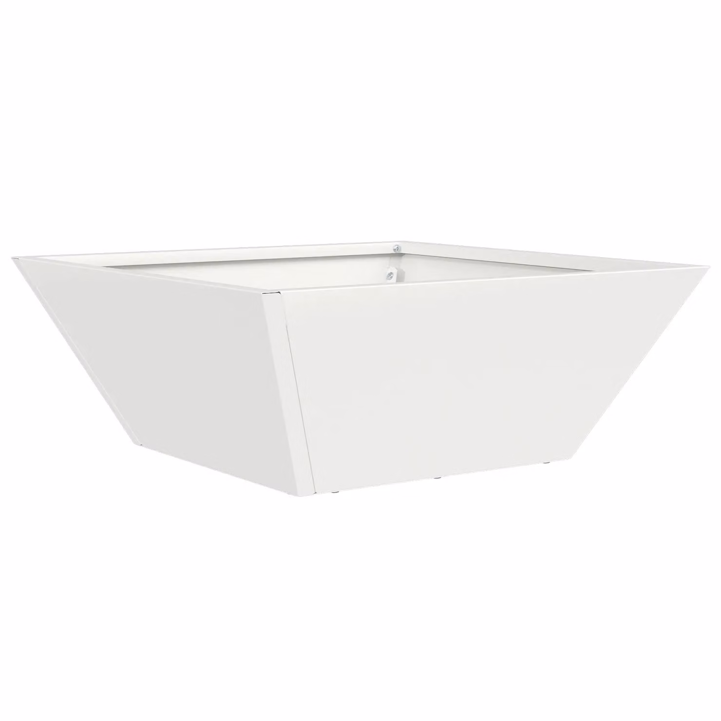 Berkfield Home Steel Garden Bowl Planter, White, W: 40 cm, D: 40 cm, H: 15 cm – 2