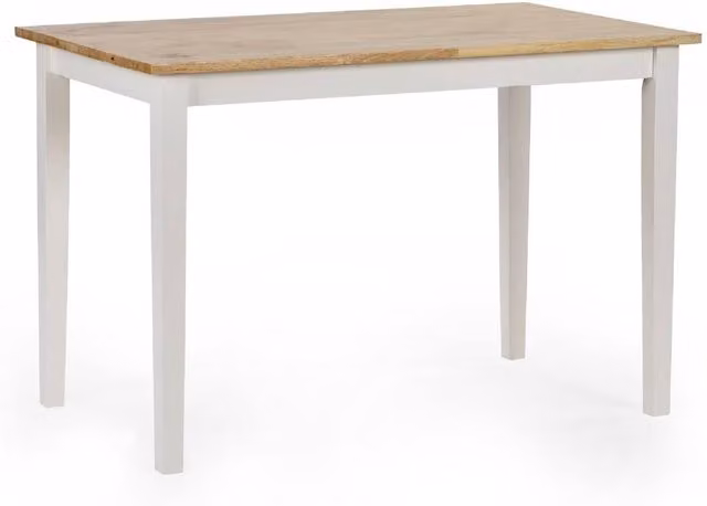 Cheshire Premium Linwood Small Rectangular Dining Table in White and Multicolour, W/D/H: 68 x 68 x 68 cm – 1