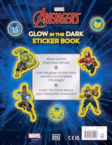 DK Marvel Avengers Glow in the Dark Sticker Book with Over 100 Multicolour Stickers – 2