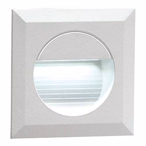 Netlighting Square Recessed LED Stair and Wall Light, White, IP54 Rated