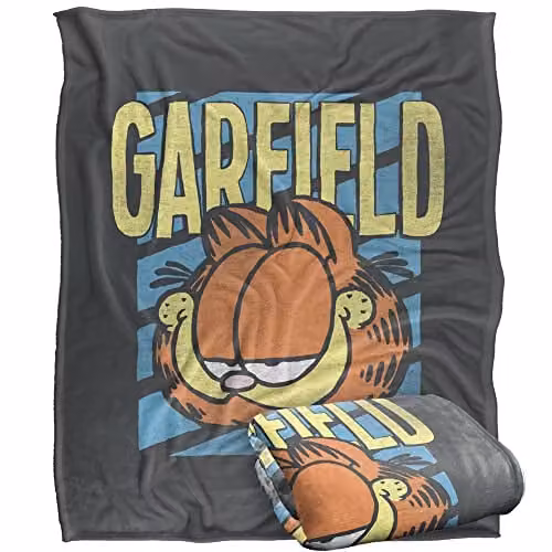 Garfield Rad Silky Touch Super Soft White Fleece Throw Blanket W: 152 cm, D: 127 cm – 1