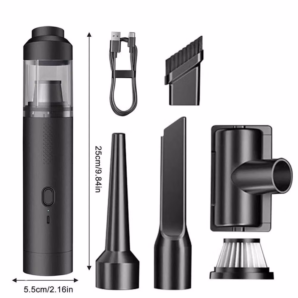 VOGREX V8 Slim Cordless Car Vacuum, 19000Pa Powerful Handheld Cleaner in Black – 3