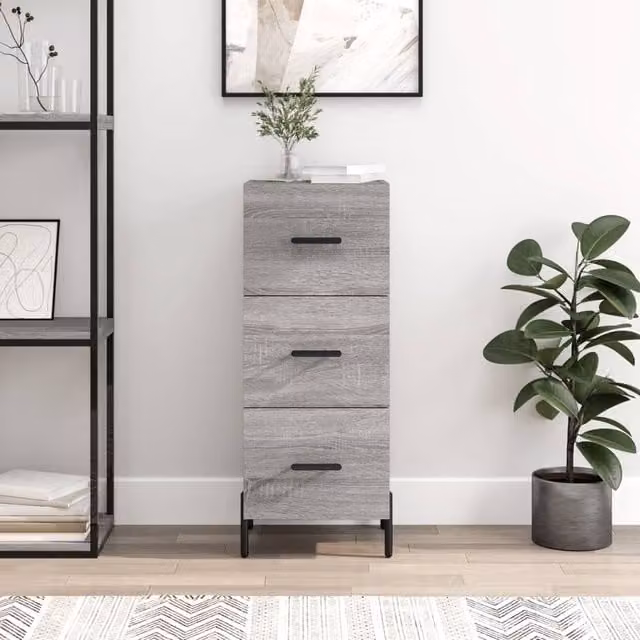 Berkfield Home Grey Sonoma Sideboard, W/D/H: 34.5 x 34.5 x 90 cm – 1