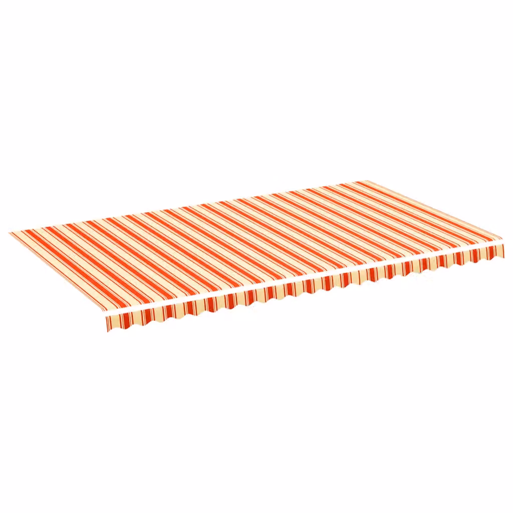 Berkfield Home Replacement Awning Fabric in Yellow and Orange, Polyester, W: 6 m, D: 3.5 m – 2