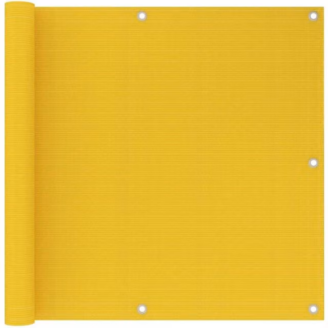 Berkfield Home Yellow HDPE Balcony Screen W: 90 cm, L: 500 cm – 1