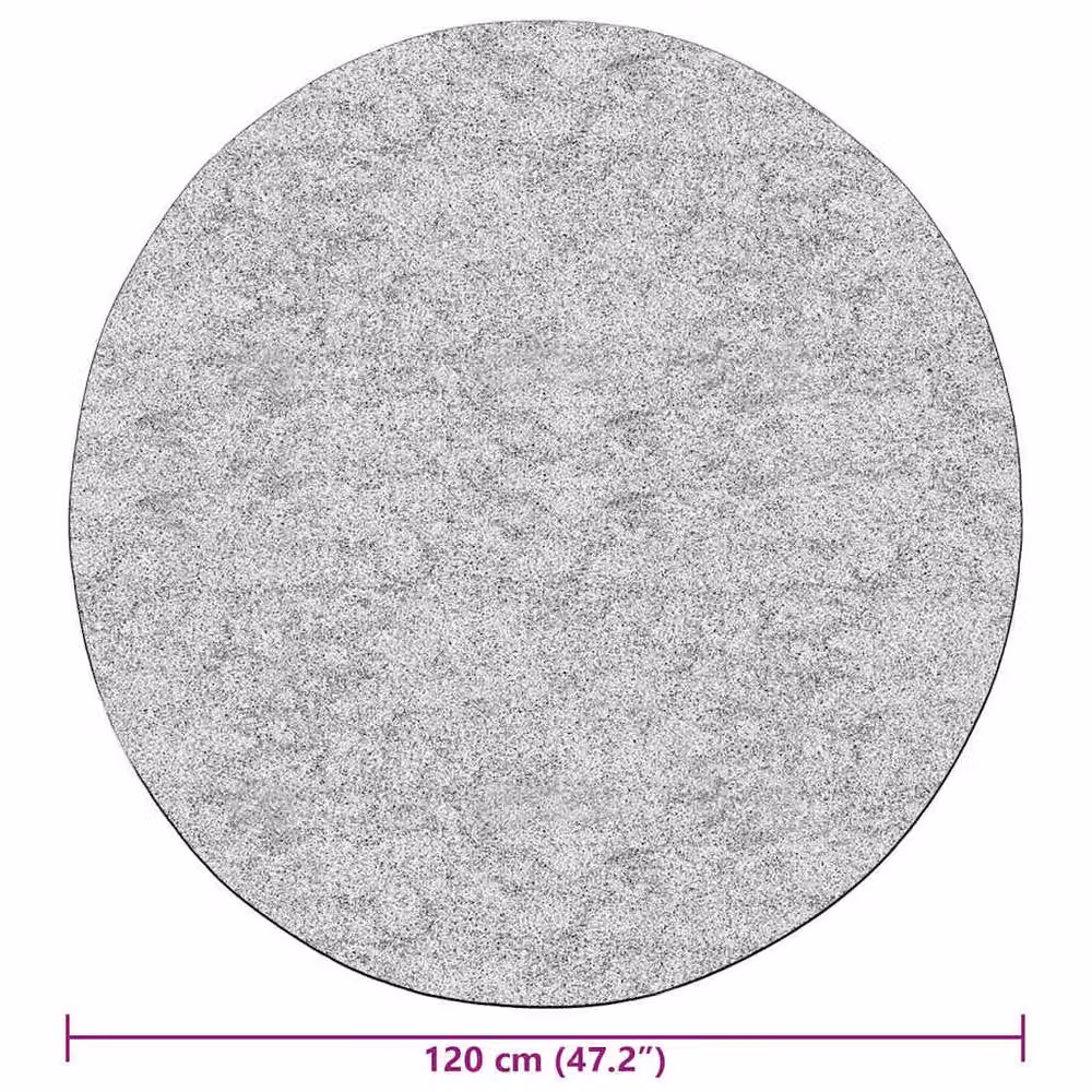 Berkfield Home Washable Round Anti Slip Rug in Grey, Diameter: 100 cm – 4
