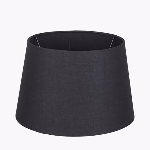 Pacific Lifestyle Ruma Black Tapered Cotton Lamp Shade for Table and Floor Lamps, Diameter: 20.32 cm – 2