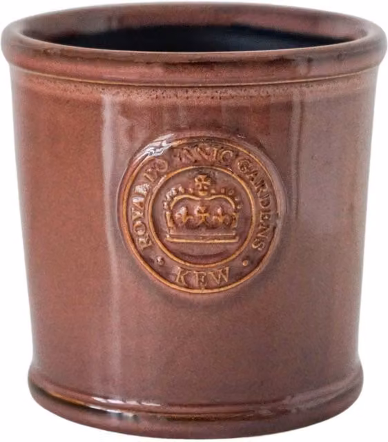 Ivyline Kew Reactive Glaze Plum Planter in Terracotta, H18 x D19 cm