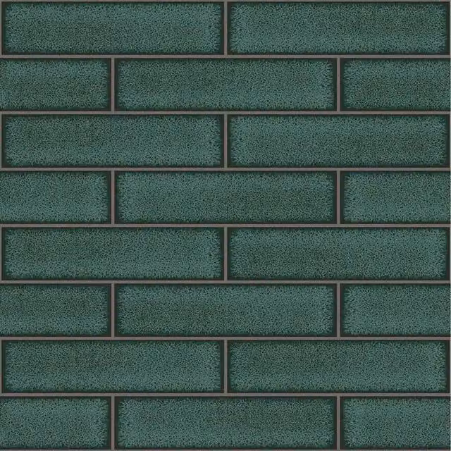 Holden Decor Green Geometric Abstract Gloss Vinyl Wallpaper Roll