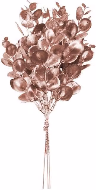VFM e-Store Gold Christmas Eucalyptus Bush Decoration, W/D/H: 28 x 16 x 16 cm
