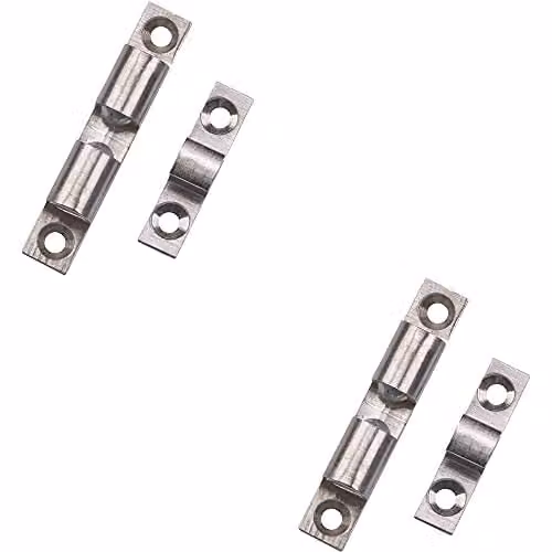 Loops 2 Pack Double Ball Roller Cupboard Catch in Chrome, 50 x 9mm with 40mm Fixing Centres