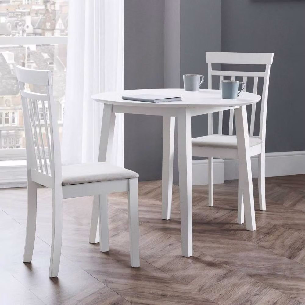 Cheshire Riverton Elegant White Fabric Dining Chairs - Set of 2 – 4
