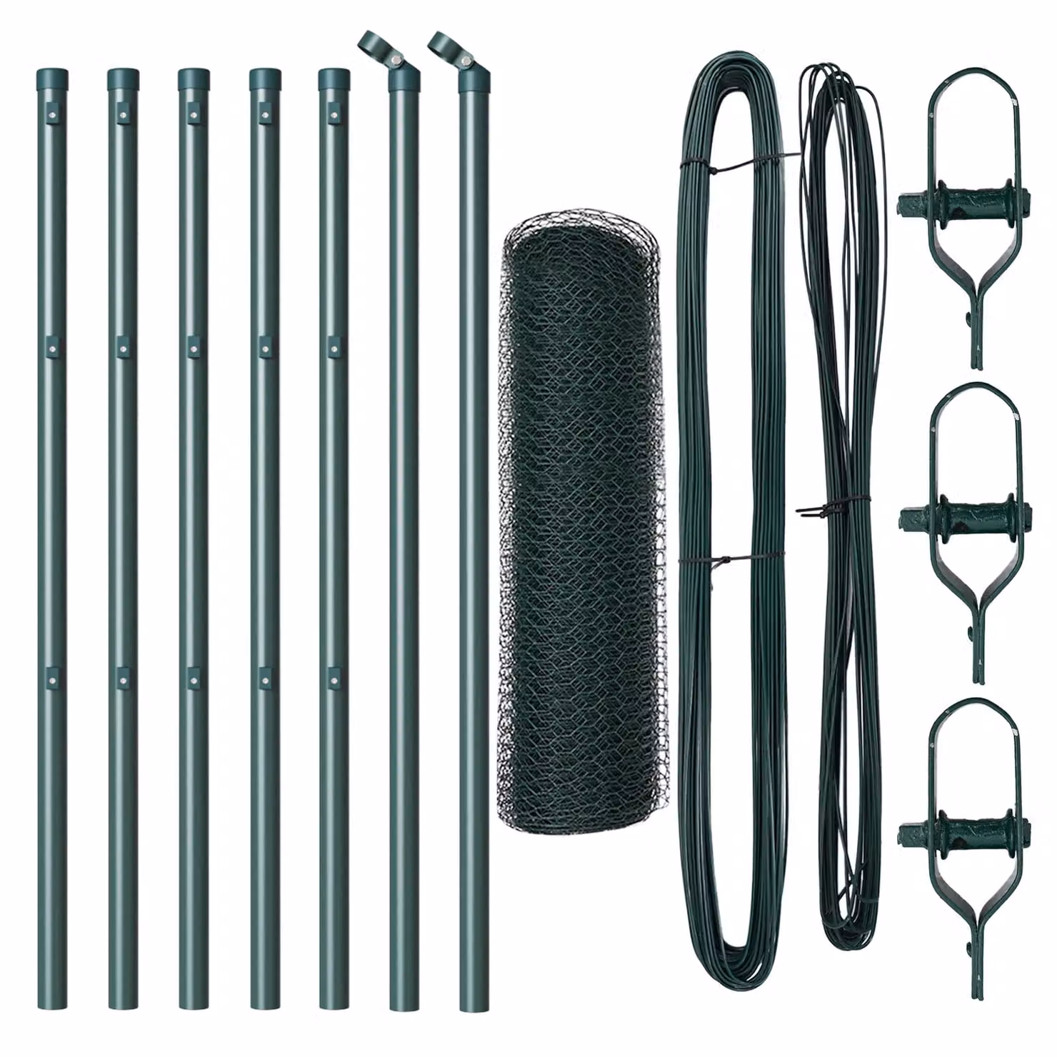 Berkfield Home Green Steel Hexagon Fence, H 0.8 m x W 10 m – 2