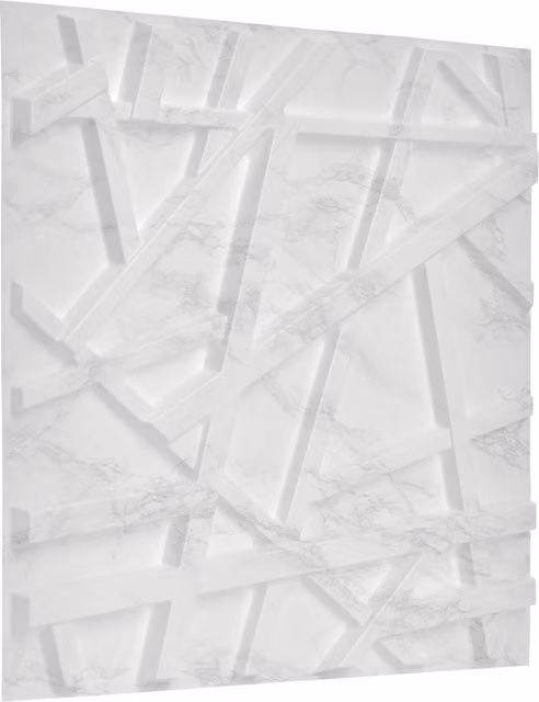 NOVECRAFTO Geometric Line 3D PVC Wall Panels, Grey, W/D/H: 50 x 50 x 0.25 cm