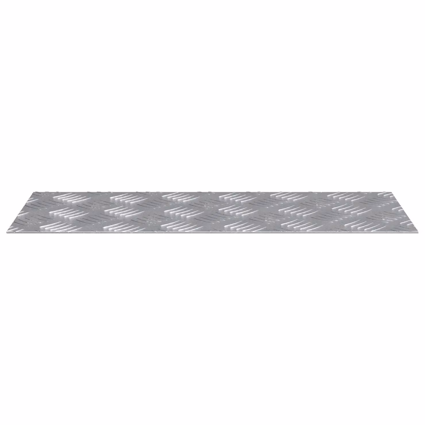 Berkfield Home Non-Slip Aluminium Checker Plates in Silver, 2 Pack, W: 50 cm, D: 20 cm – 2