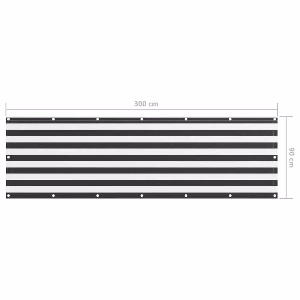 Berkfield Home Balcony Screen in Anthracite and White, W: 90 cm x H: 300 cm – 4