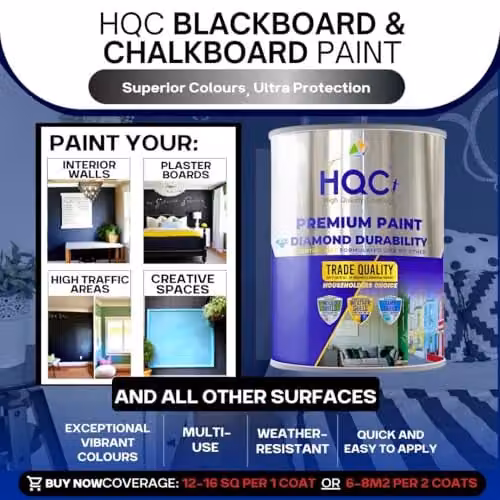 HQC Paints Blackboard and Chalkboard Paint in Terracotta, 1 Litre, Matt Finish – 3