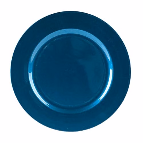 Argon Tableware Metallic Blue Melamine Charger Plate, Diameter: 33 cm