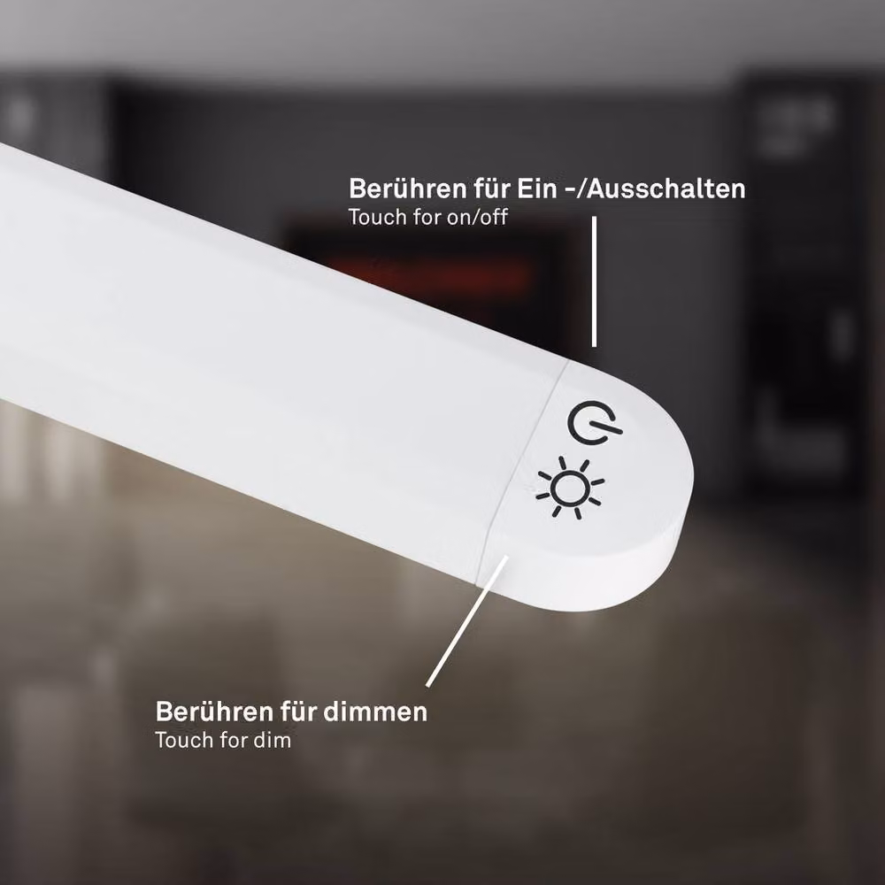 Briloner LED Floor Lamp in White, Dimmable and Adjustable with Touch Control and USB, W/D/H: 21 x 21 x 170 cm – 5