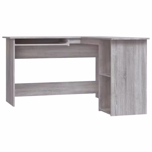 vidaXL Modern Corner Desk in Grey Sonoma, W/D/H: 120 x 140 x 75 cm – 1