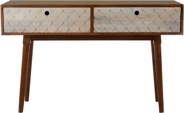 Orsina Mango Wood Rectangular Console Table in Brown