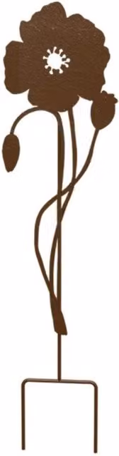 Primrose Brown Cast Iron Floral Plant Support