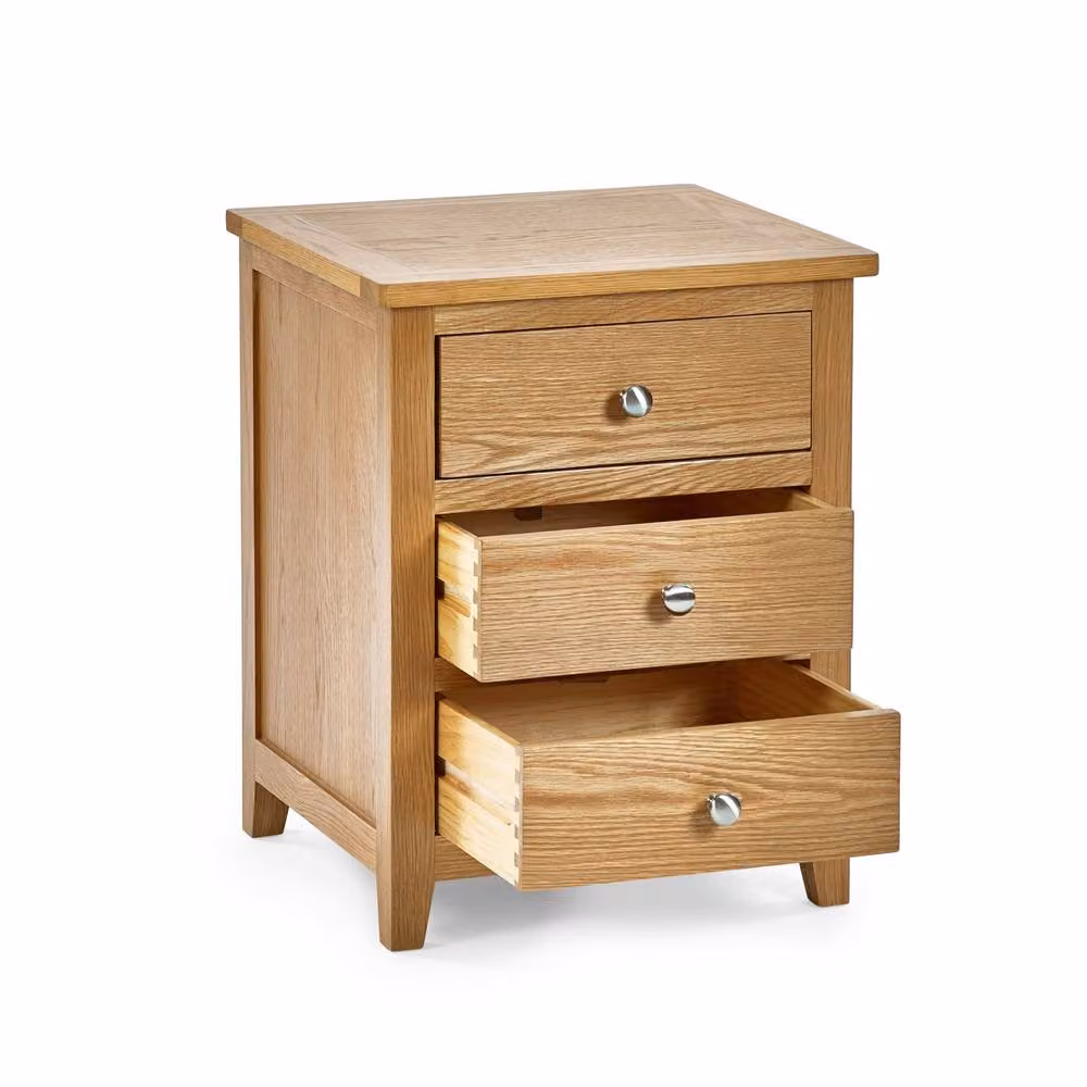 Cheshire Brixton 3 Drawer Bedside Unit in Brown – 2