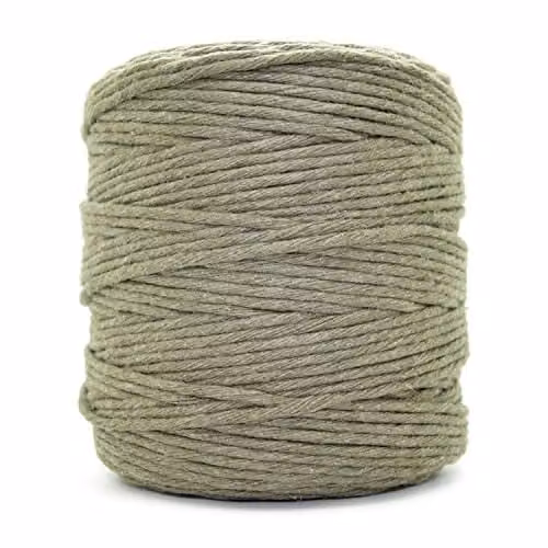 SolaDirect Premium Khaki Macrame Cord, 100 m of 5 mm Thick Natural Beige Cotton Thread Yarn for DIY Crafts and Home Decoration