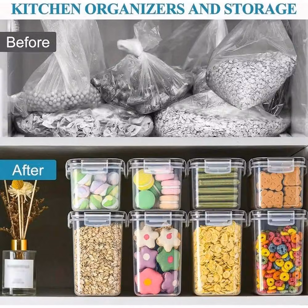 KORVIXA 12-Piece Airtight and Leakproof Food Storage Container Set in Transparent Plastic – 2