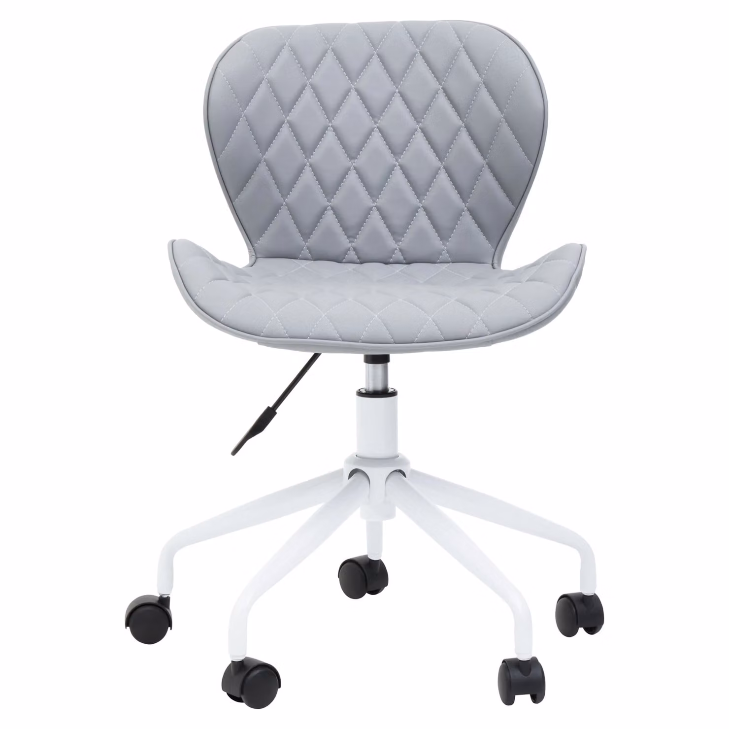 Orsina Ergonomic Grey and White Synthetic Leather Home Office Chair with 360 Degree Swivel and Castors, W/D/H: 57 x 48 x 81 cm – 2