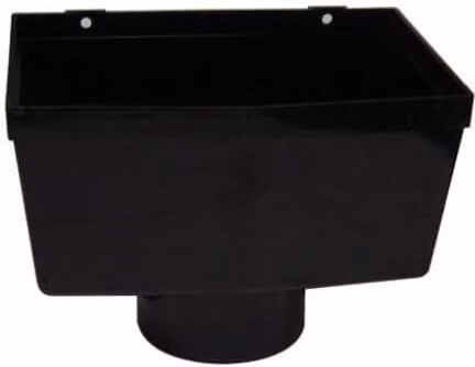 FloPlast Xtraflo Industrial Gutter Hopper, 110mm, Black