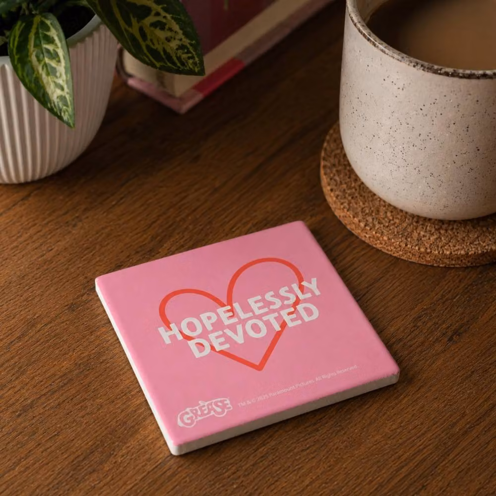 Widdop Bingham & Co Ltd Fandomania Grease Hopelessly Devoted Coaster, Pink – 3