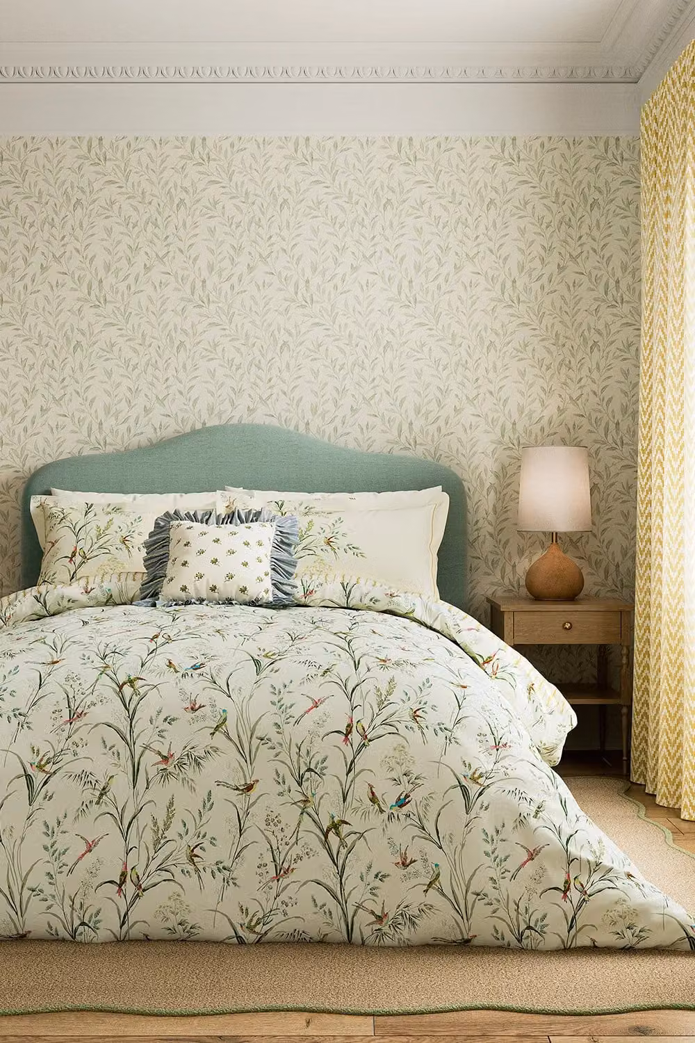Sanderson Tuileries Floral Cotton Square Cushion, Multicolour, W/D/H: 45 x 45 x 45 cm – 3