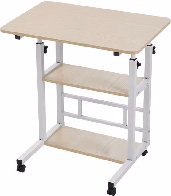 Kidkid Height Adjustable Mobile Childrens Table in White