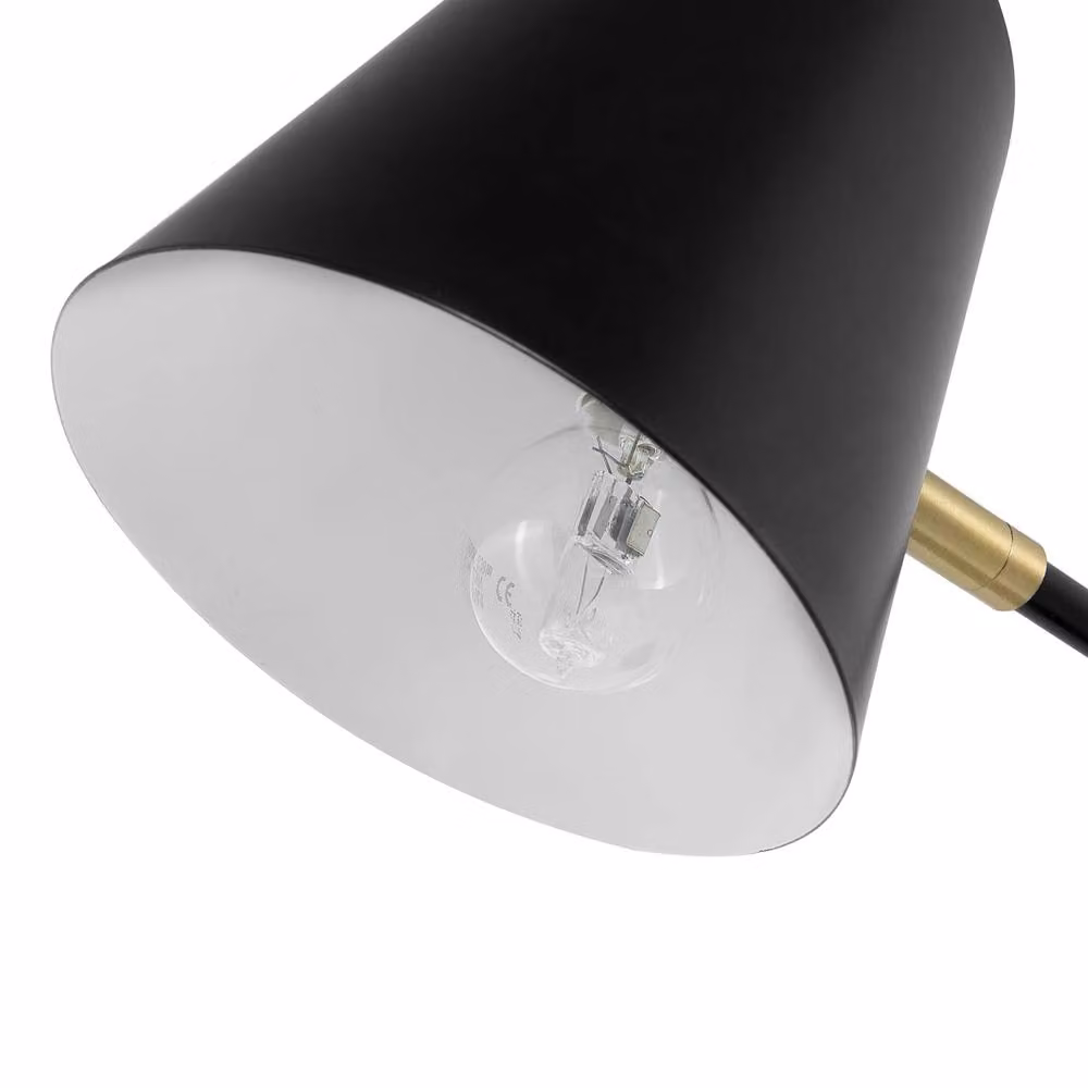 Wyld and Coco Black Metal Adjustable Crane-Arm Desk Lamp – 3