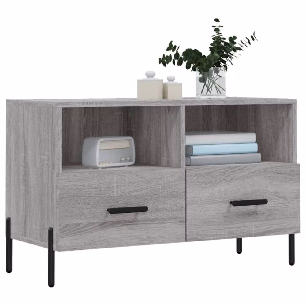 Berkfield Home Modern Grey TV Cabinet W/D/H: 80 x 36 x 50 cm – 3