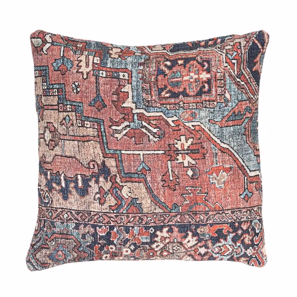 Kukoon Red Terracotta Persian Style Washable Cotton Square Cushion, W/D/H: 50 x 50 x 1 cm – 2