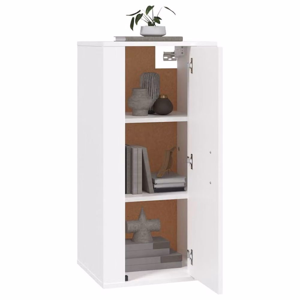 Berkfield Home Wall Mounted TV Cabinet in White, W/D/H: 80 x 40 x 34 cm – 2