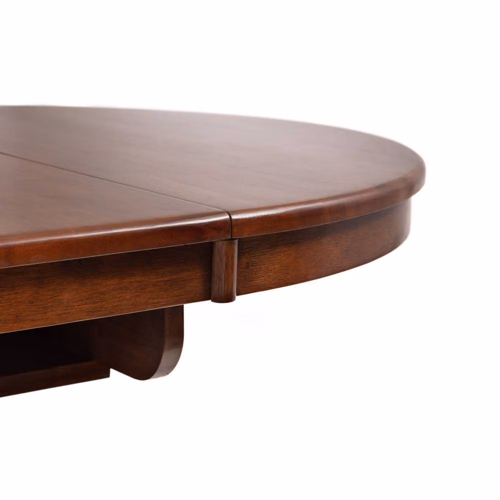 Cheshire Canterbury 120cm Round to Oval Extending Dining Table in Brown Mahogany Wood – 4