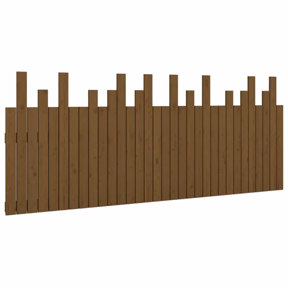 Berkfield Home Wall Headboard in Honey Brown Solid Pine Wood, W: 204 cm, D: 3 cm, H: 80 cm – 2